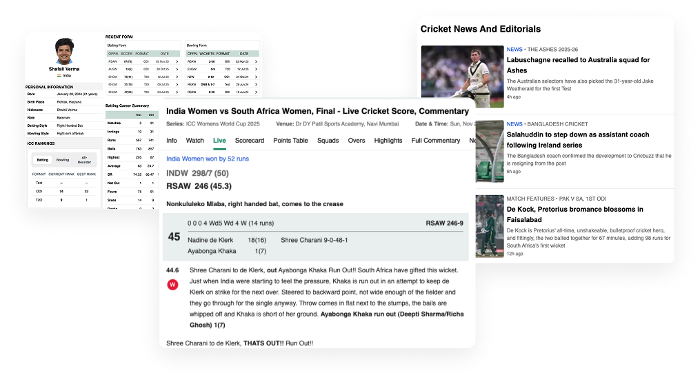 Cricbuzz App preview